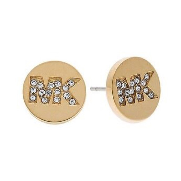 Michael Kors Burnished Pavé Stud Earrings - Picture 1 of 3