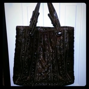 Galian Bronze Studded Handbag NWOT