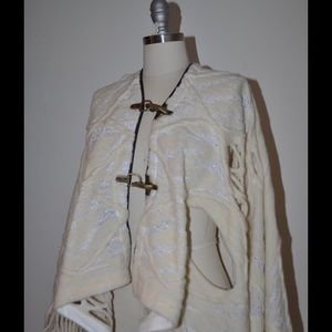 100% Alpaca Convertible Poncho Cape