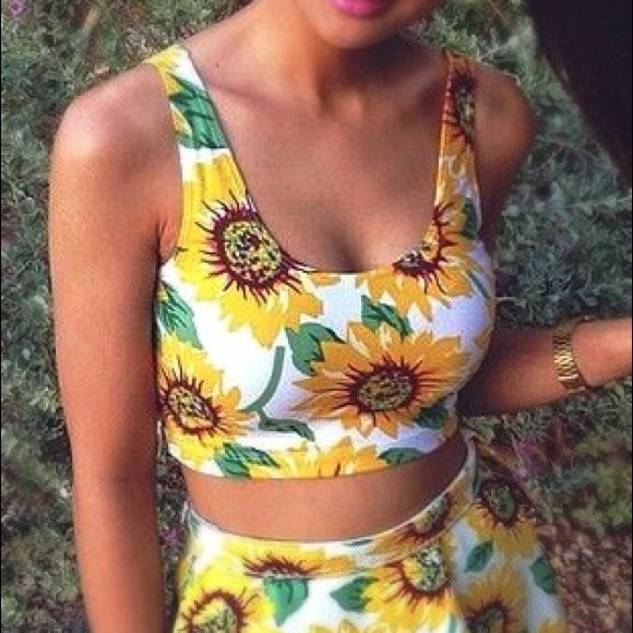 American apparel sunflower crop top