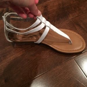 Express white strappy sandals