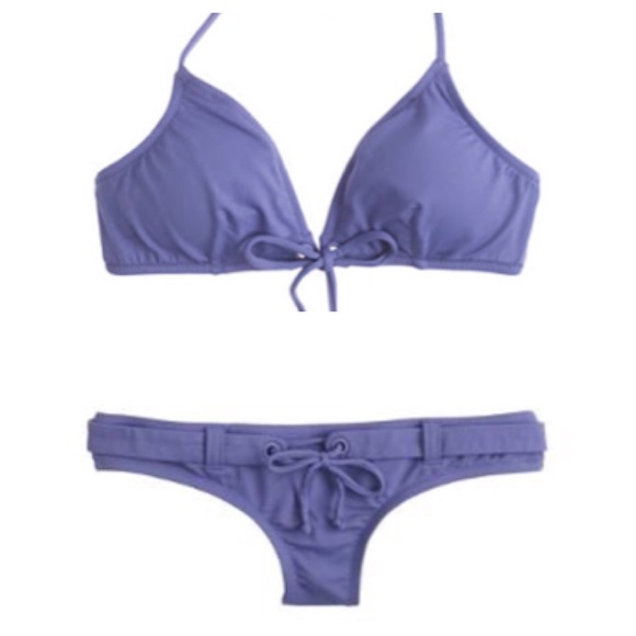 🔴 SOLD J. Crew Italian Matte Bikini / Hipster Set - Picture 3 of 4