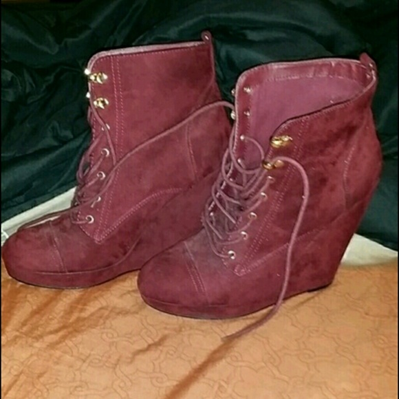 Forever 21 wedged booties