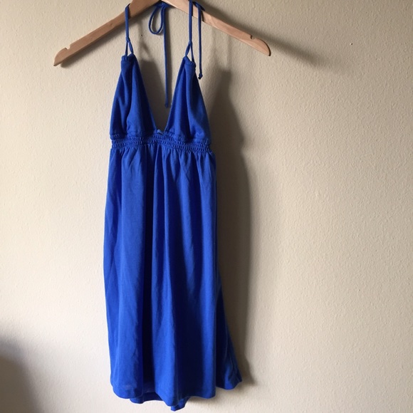 Blue swim coverup dress