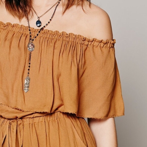 Free People Brown Blackbird One Piece - Picture 3 of 4