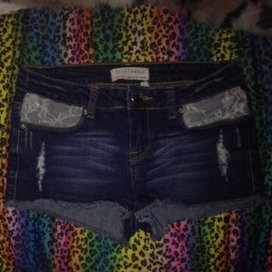 Iris blue Jean shorts