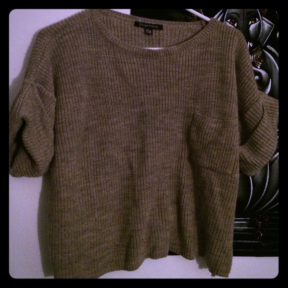 Short sleeves beige Foreign Exchange sweater