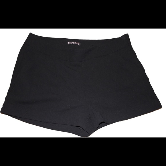 Express black 2 1/2" Pleated Cuffed Soft Shorts