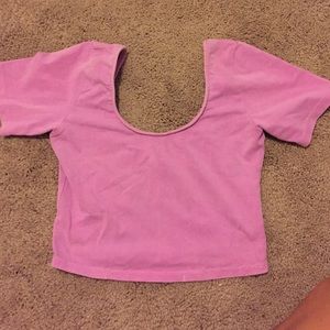 Fitted purple crop top!