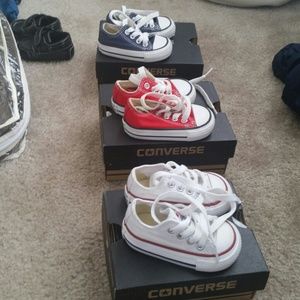 3 pairs of Infant Converse Hard Bottom Sneakers