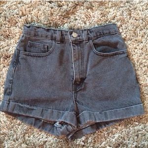 Grey American Apparel high waist shorts