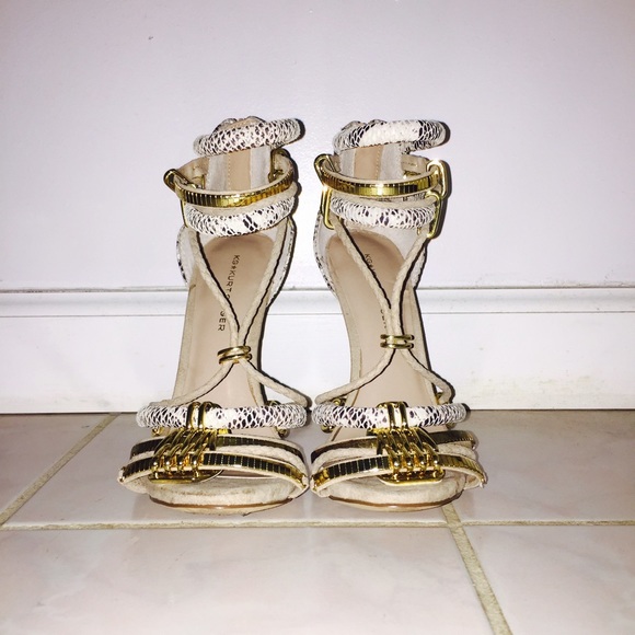 KG by Kurt Geiger Native Snake Print Sandals - Picture 2 of 4