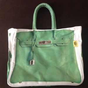 Cute birken screen printed tote bag