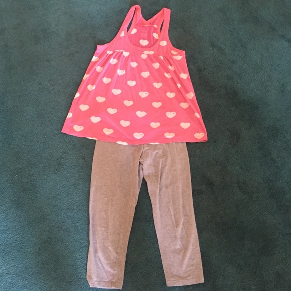 Pink top and leggings size small