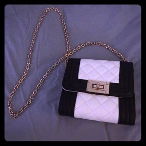 Black and white purse/clutch