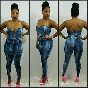 Smooth Denim Jumpsuit