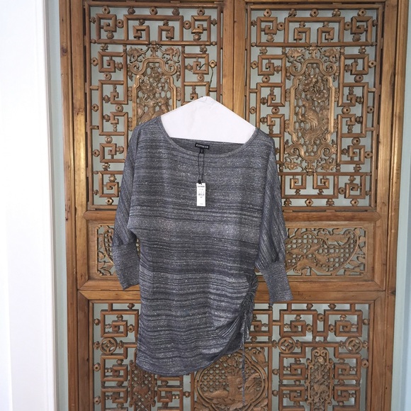 Express silver metallic top