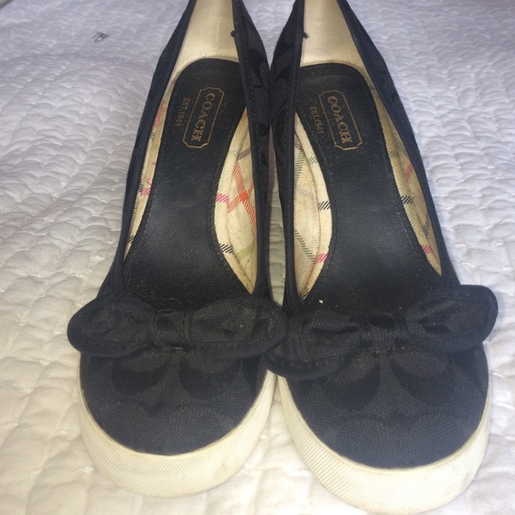 Coach wedges, authentic