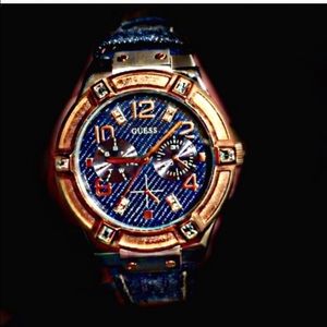 🌼NWOT Authentic Guess blue jean watch