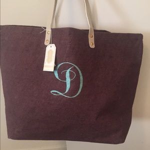 Chocolate monogram bag .. letter D