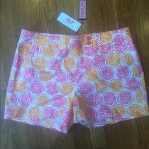 VINEYARD VINES Orange and Pink Citrus Shorts