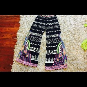 Tribal Chic Palazzo Pants