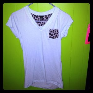 Leopard print shirt.