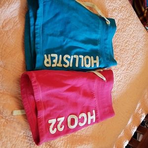 TWO pairs of hollister shorts