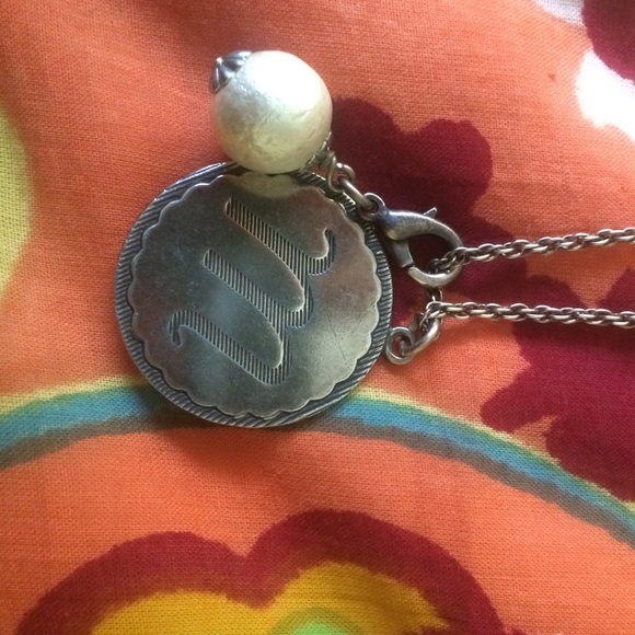 John Wind M initial necklace with pearl charm - Picture 3 of 3