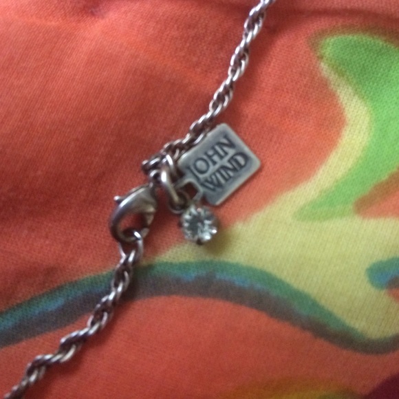 John Wind M initial necklace with pearl charm - Picture 2 of 3