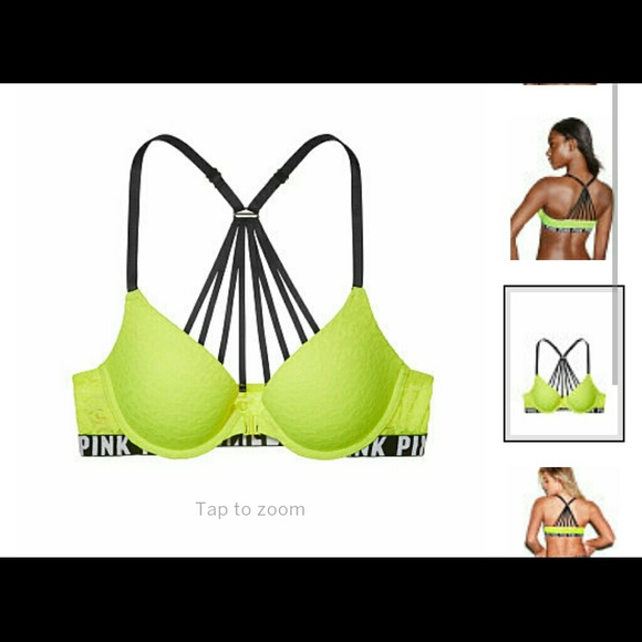 PINK Victoria's Secret Other - VS Pink NEON STRAPPY BACK BRA