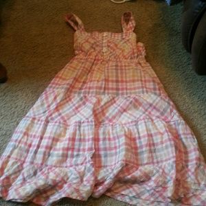 Pink plaid country dress