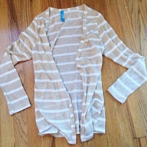 Gold and white stripe cardigan