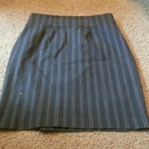 Grey striped pencil skirt