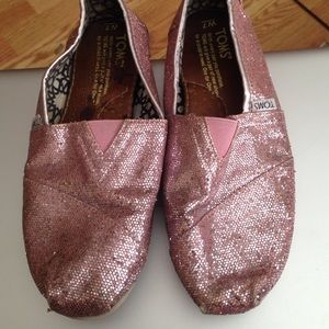 Pink Glitter TOMS