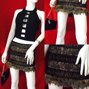 Bebe Feather Skirt💕💕💕