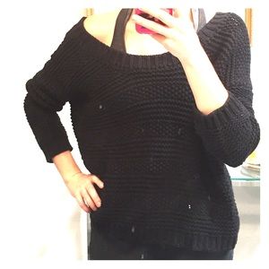 Nasty Gal Black Knit Sweater