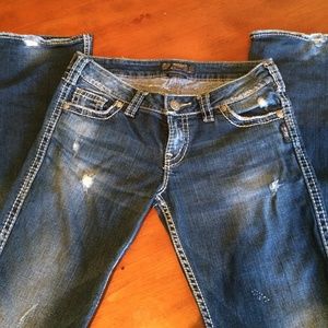 Silver Twisted jeans 30x33