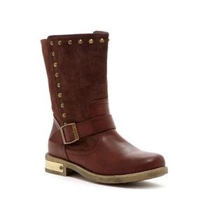 Cape Robbin Shoes - Cape Robbin Metal Studded Boot Brown Cape Robbin Shoes - Cape Robbin Metal Studded Boot Brown