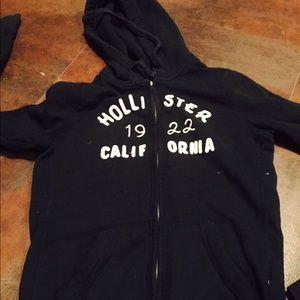 HOLLISTER FULL ZIP NAVY JACKET