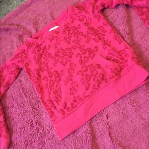 Pink cheetah print sweatshirt