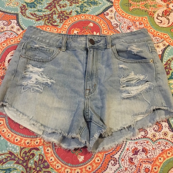AE high waisted jean shorts