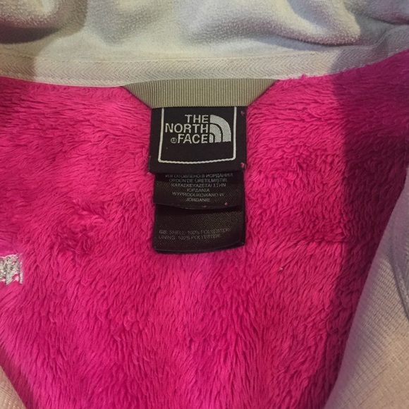 Hot pink fuzzy north face - Picture 2 of 2