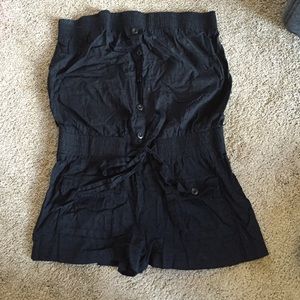 Black swimsuit cover up romper