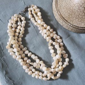 Layered pearl necklace