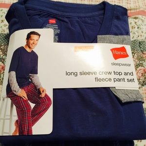 Mens crew top and pant longe set