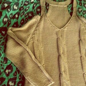 Oversized, off the shoulder sweater