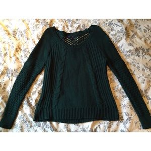 Deep green sweater