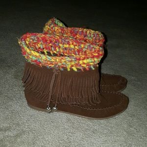 Steve madden fringe boots