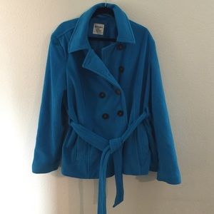 Old Navy Teal Fleece Peacoat